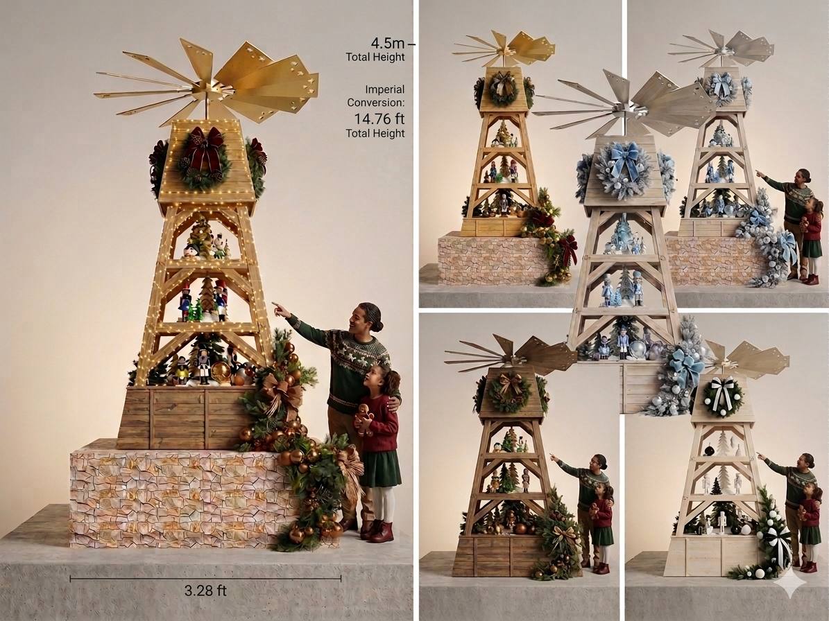 Classic Windmill Pyramid 14.76 ft — 4 color themes